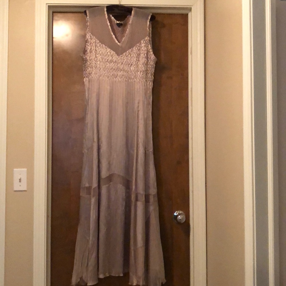 Komarov brand long pleated dress